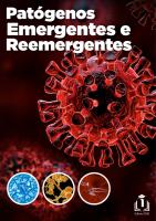 Capa do livro com representação de patógenos bacterianos, fúngicos, helmintos e vírus.